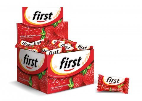 First Çilek Aromalı Sakız Tekli 200'Lü