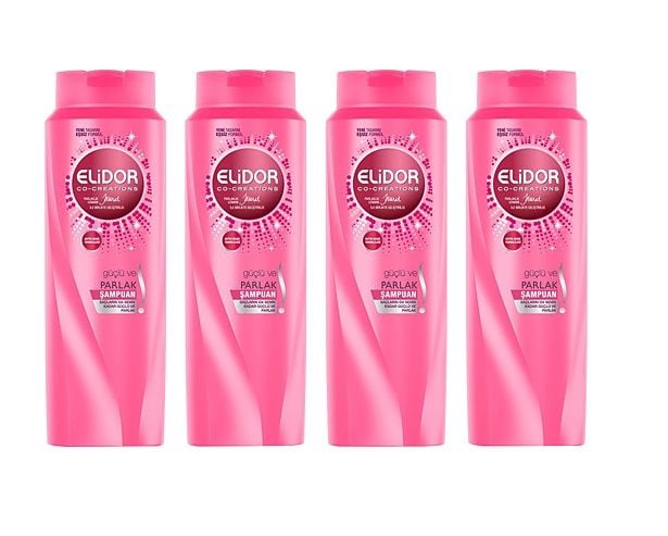 Elidor Güçlü Ve Parlak Şampuan 500ml x 4