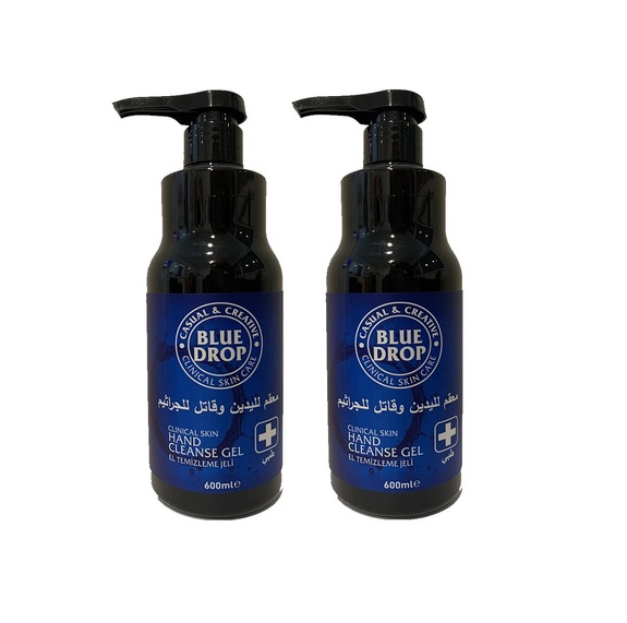 Blue Drop Antibakteriyel 600ml x 2 Adet Jel El Dezenfektanı