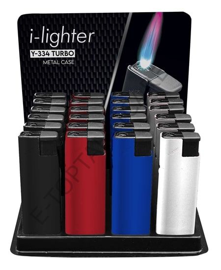 İ-Lighter Izgaralı Metal Kılıflı Çakmak Y334
