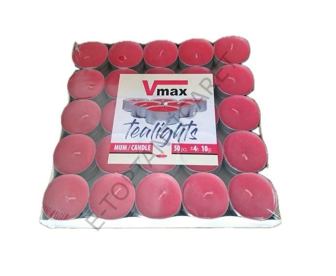 Tealight Mum Kırmızı 50'li